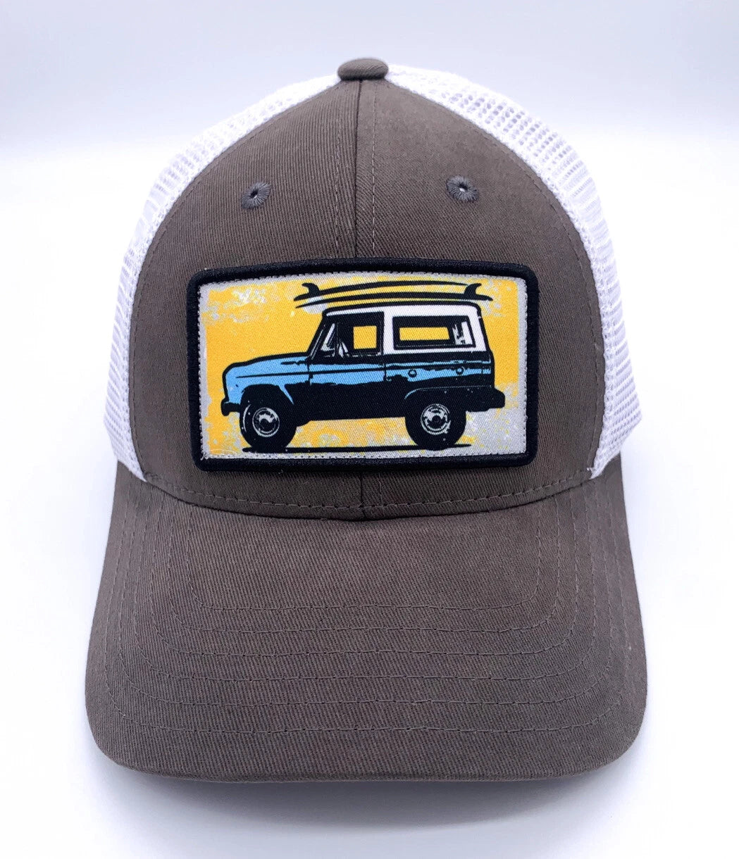 Ford Bronco Hat Cap Brown Blue Embroidered Patch Mesh Back for Bronco (2021–2024)