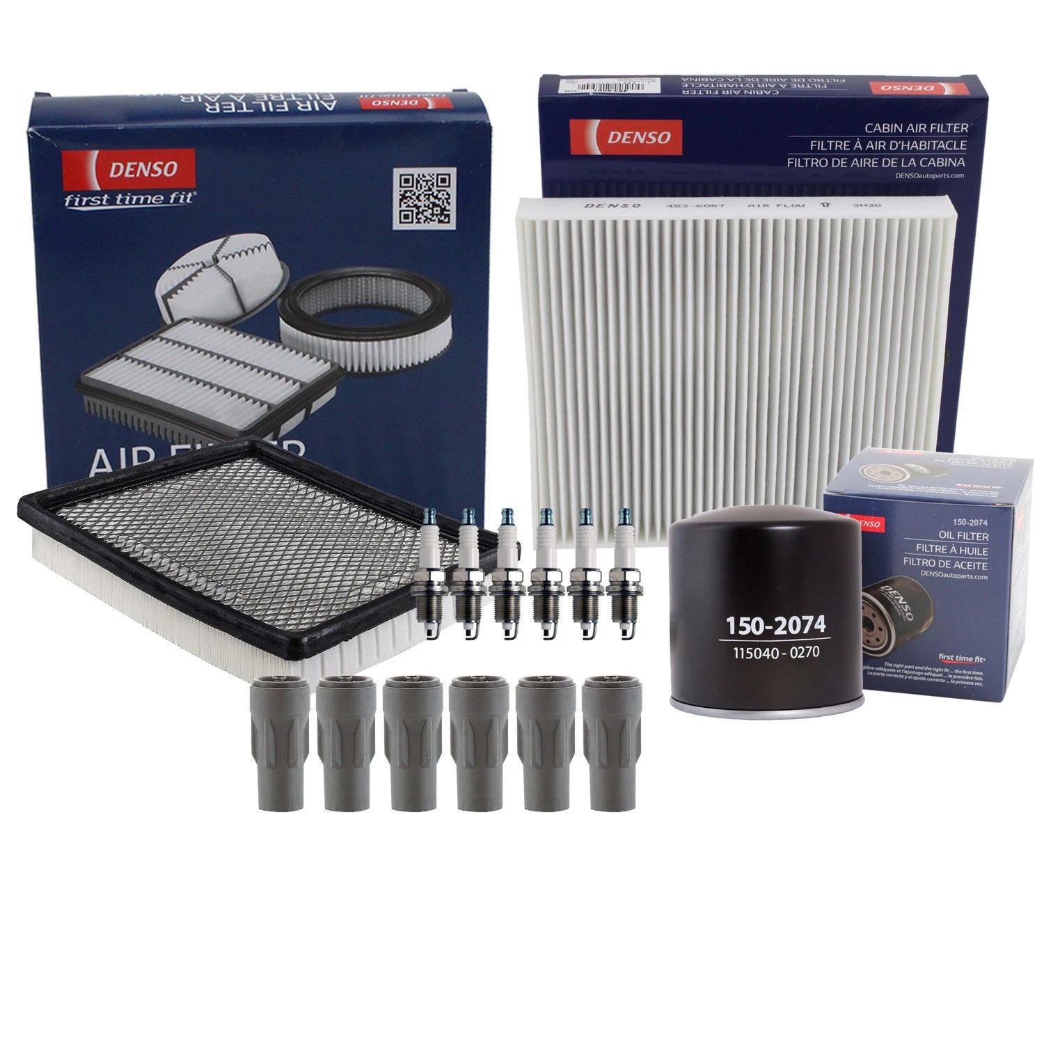 Denso Tune Up Kit 6 Spark Plugs & Boots for Avenger Sebring (2008–2010)
