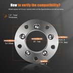 2X 1.5" Wheel Adapters 5x135 to 5x114.3 for Ford F-150 Lincoln Navigator