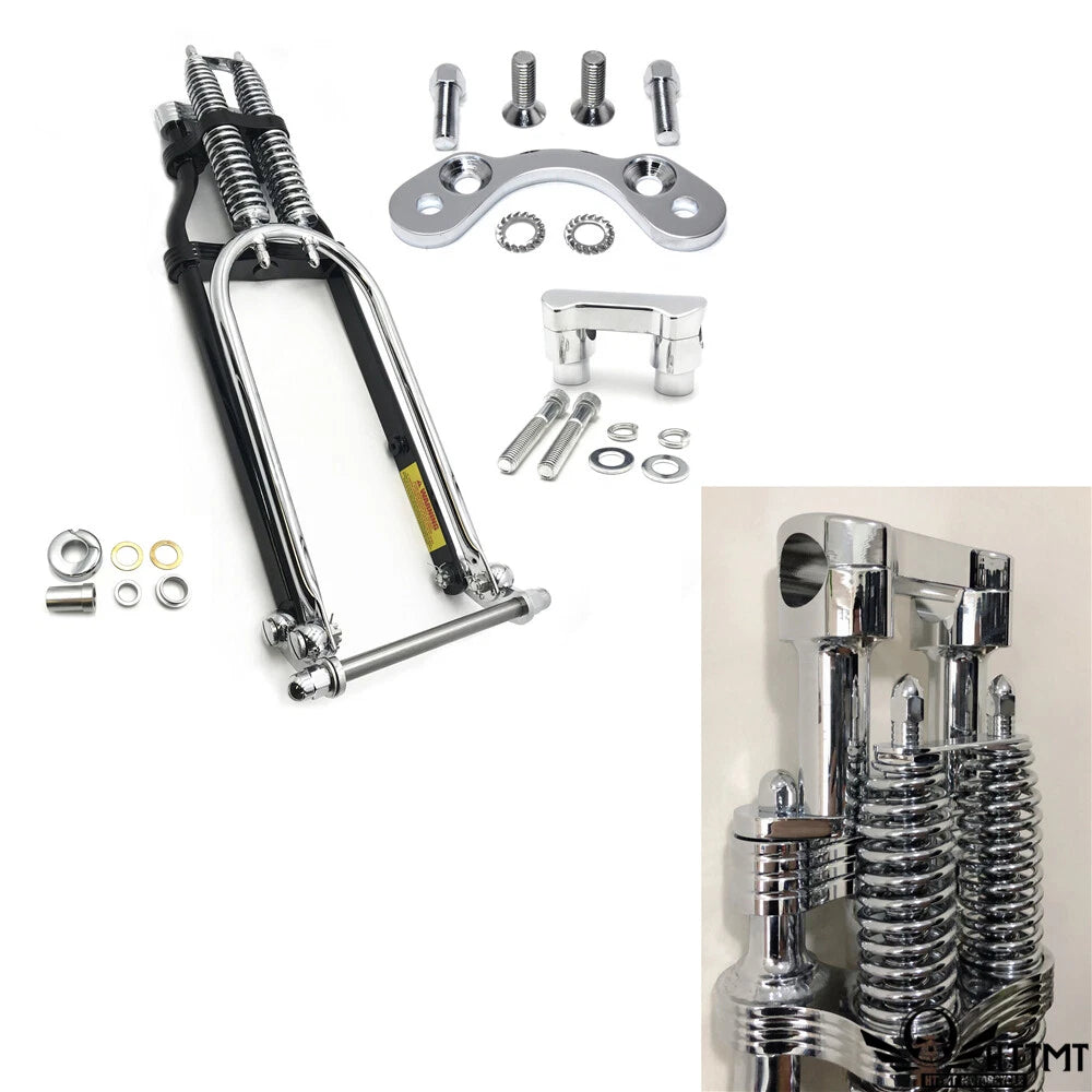 18" Springer Front End Handlebar Adapter 4" Riser for Harley Sportster
