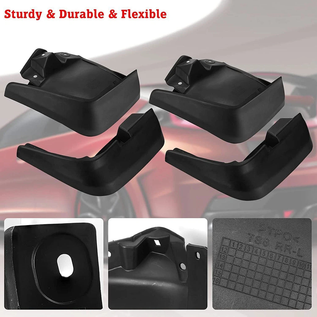 Set of 4 Mud Flaps Splash Guards for Honda Civic (2012–2015)