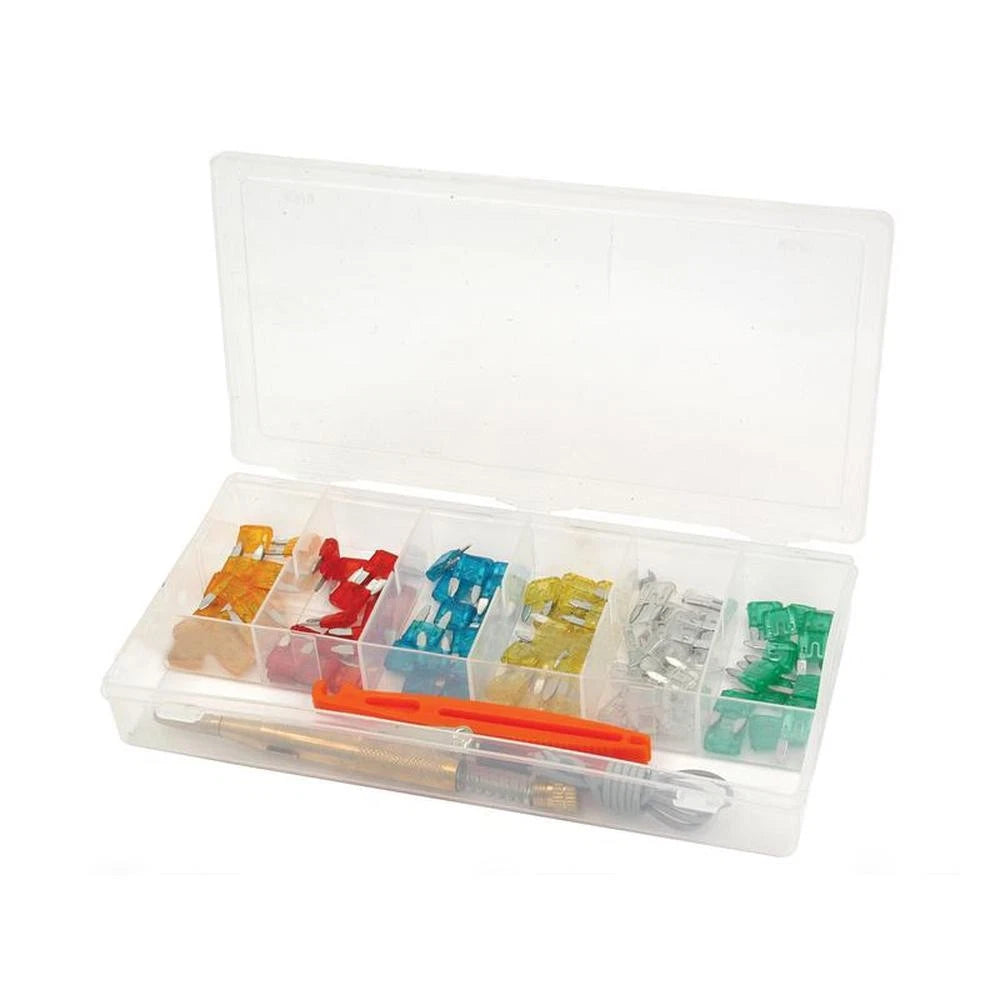 90-Piece Mini Blade Fuse & Tool Kit for Various Vehicles (S.29901)