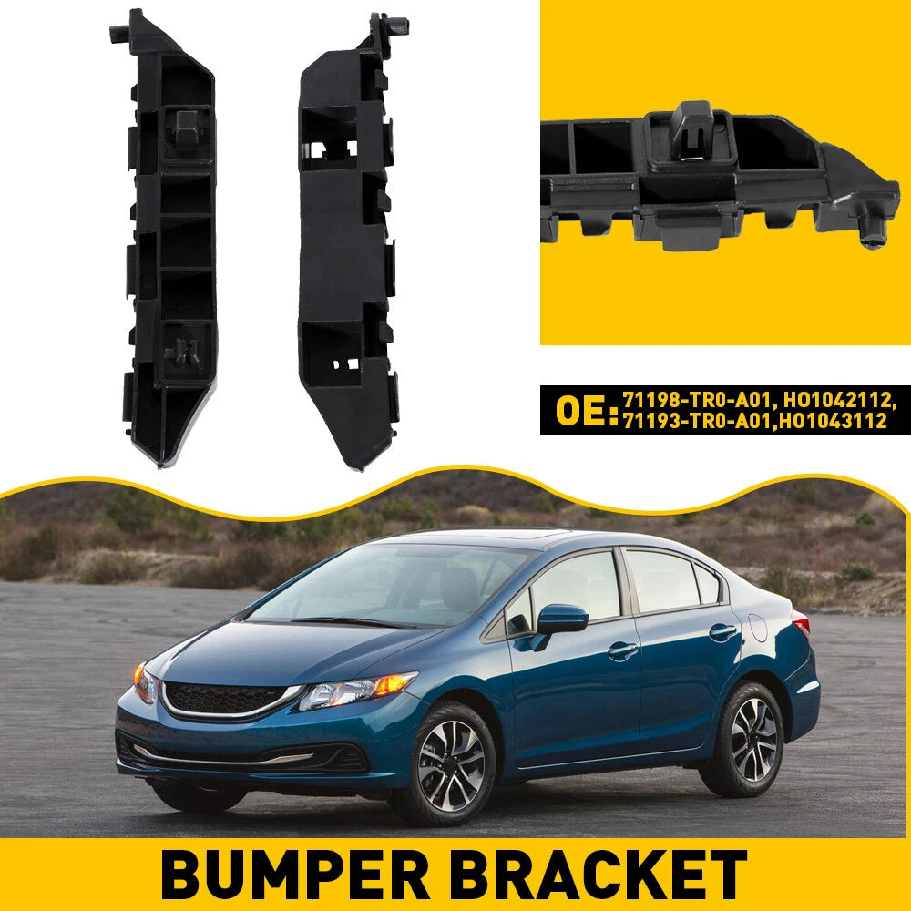 2X Headlight Bumper Bracket for Civic Sedan (2012–2015)