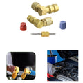 AC R12 to R134A Adapter Kit for Universal Vehicles (90 Degree Brass)