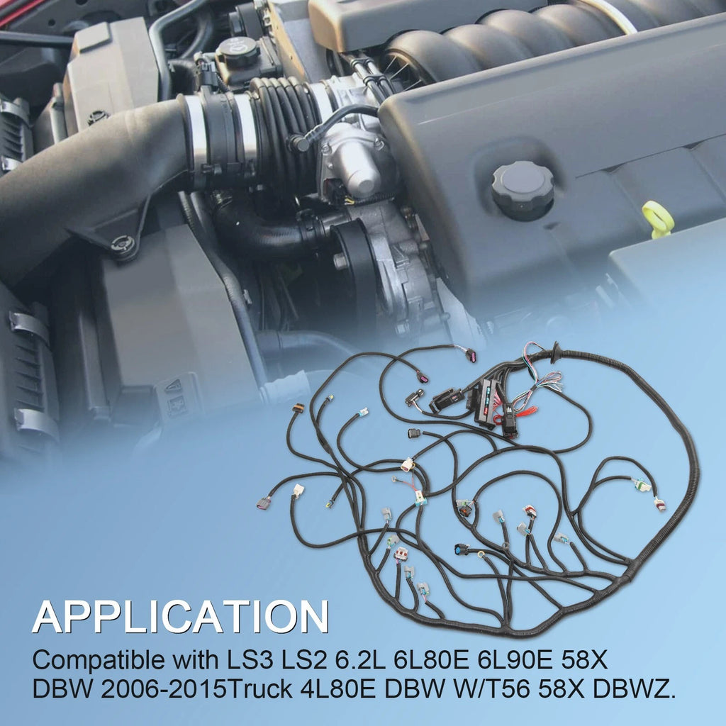 Standalone Wiring Harness for LS3 LS2 6.2L 58X (6L80E 6L90E)