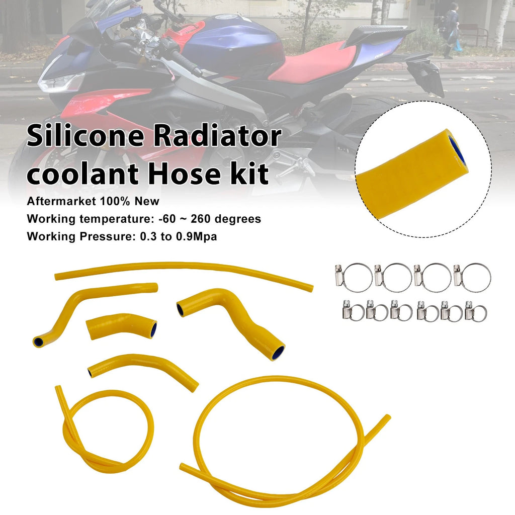 Silicone Radiator Coolant Hose for Aprilia RS 660 (2021–2025) Yellow