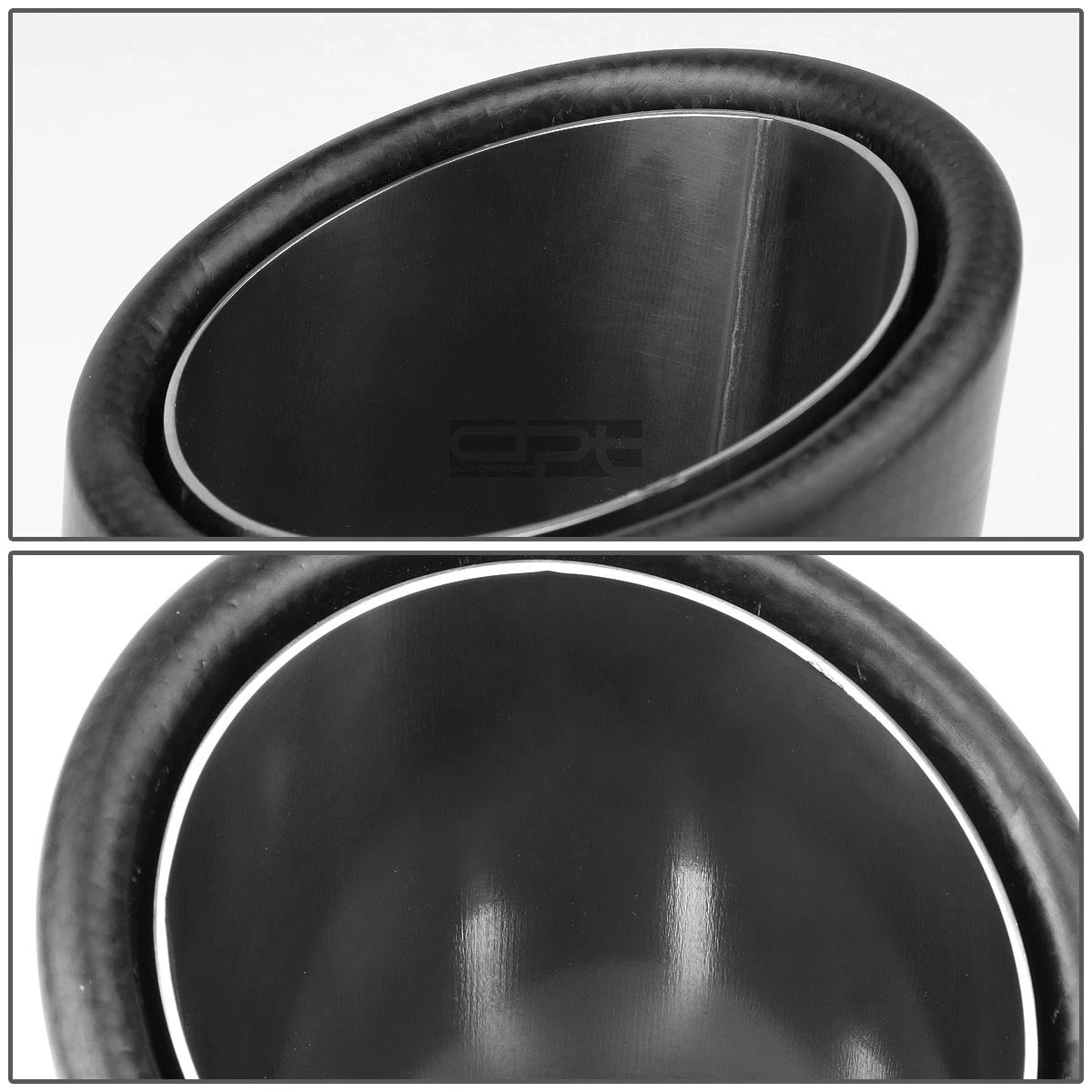 Pair Stainless Exhaust Muffler Tips for Universal Fit (2.4" Inlet, 4" Outlet)