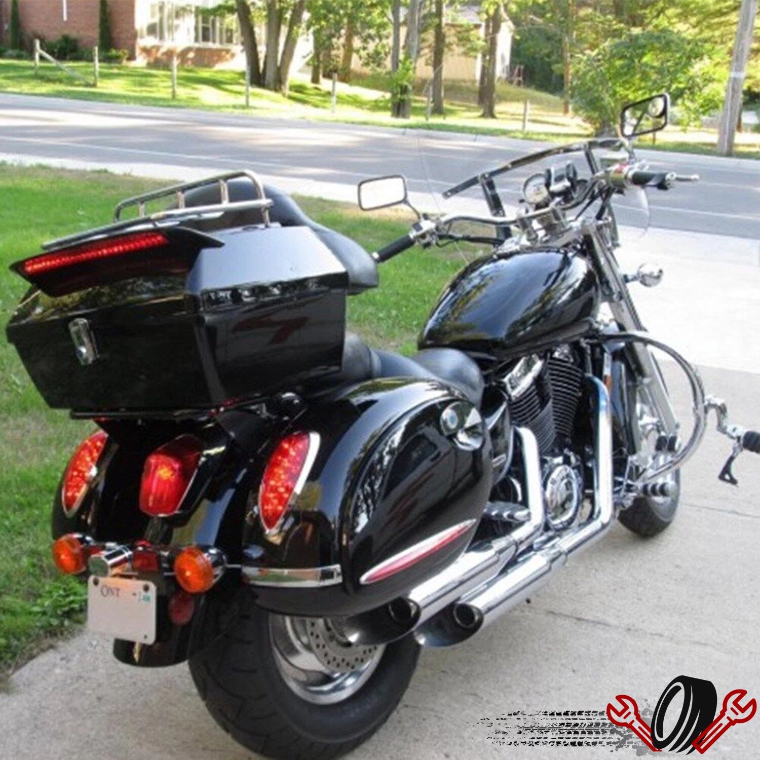 Motorcycle Trunk Tail Box Luggage Case for Honda Harley Kawasaki