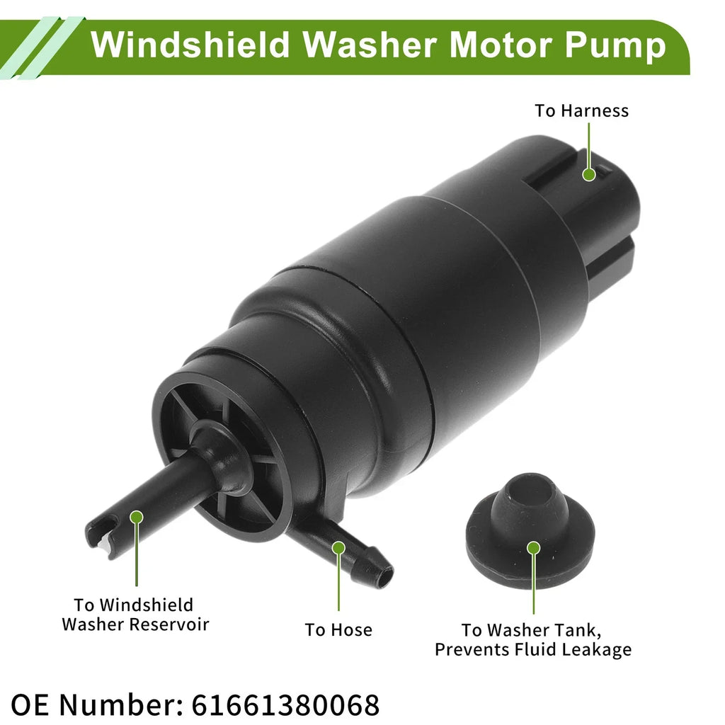 Windshield Washer Pump w/Grommet for BMW E36