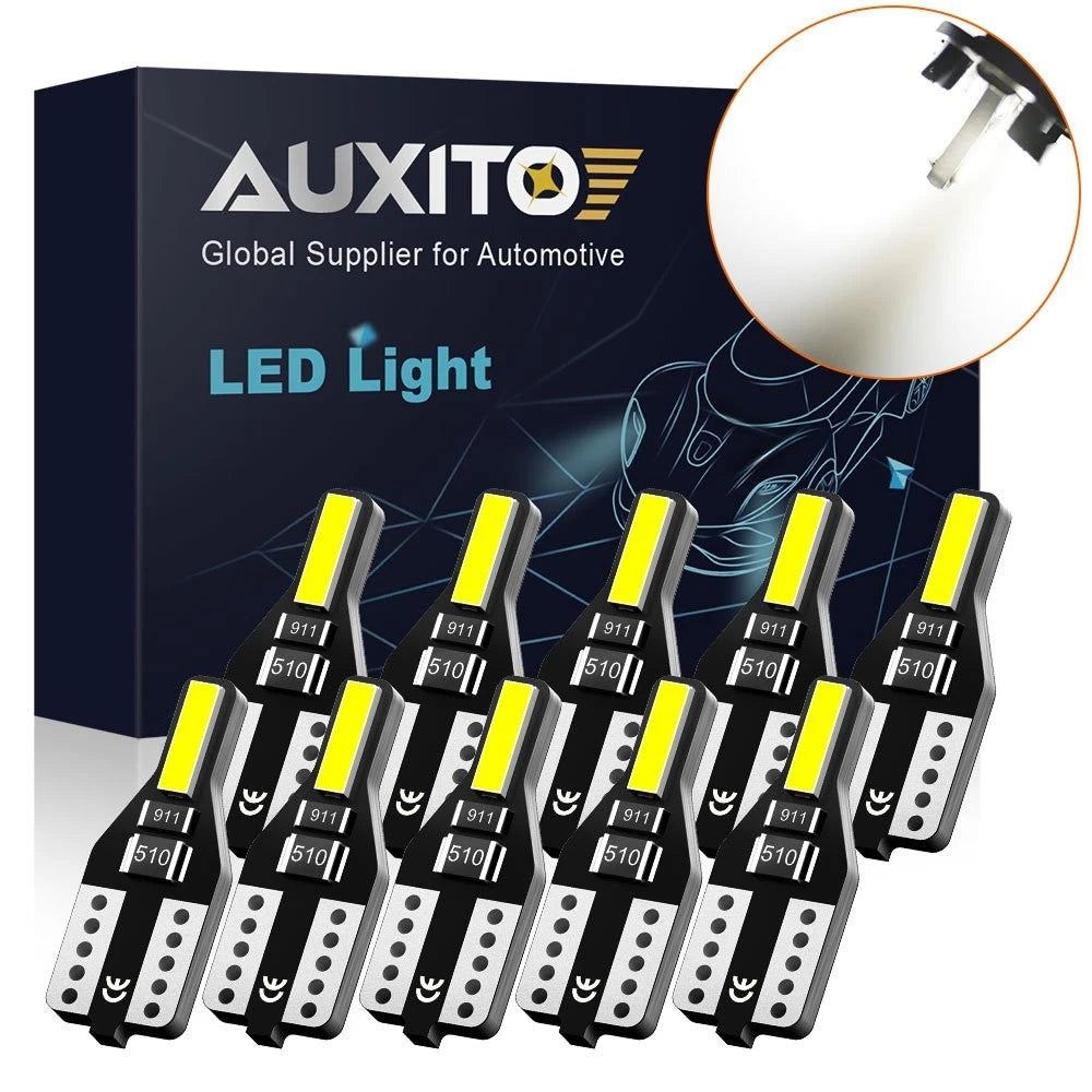 10X 194 T10 168 LED CANBUS Wedge Light Bulbs for Universal Vehicles
