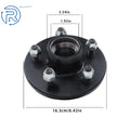 2 Pack Trailer Axles 5-Lug 3500 lbs on 4-1/2" Bolt Hub Assembly