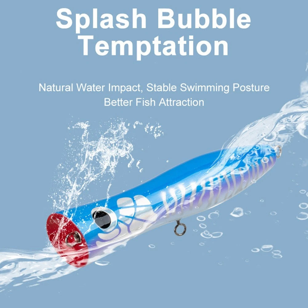 219mm Wooden Sea Fishing Popper for Big Game Trolling