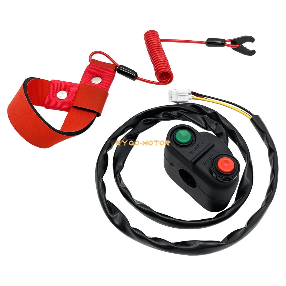 Start Stop Switch with Safety Tether Lanyard for Kawasaki JH750-SS JT750-ST (1995)