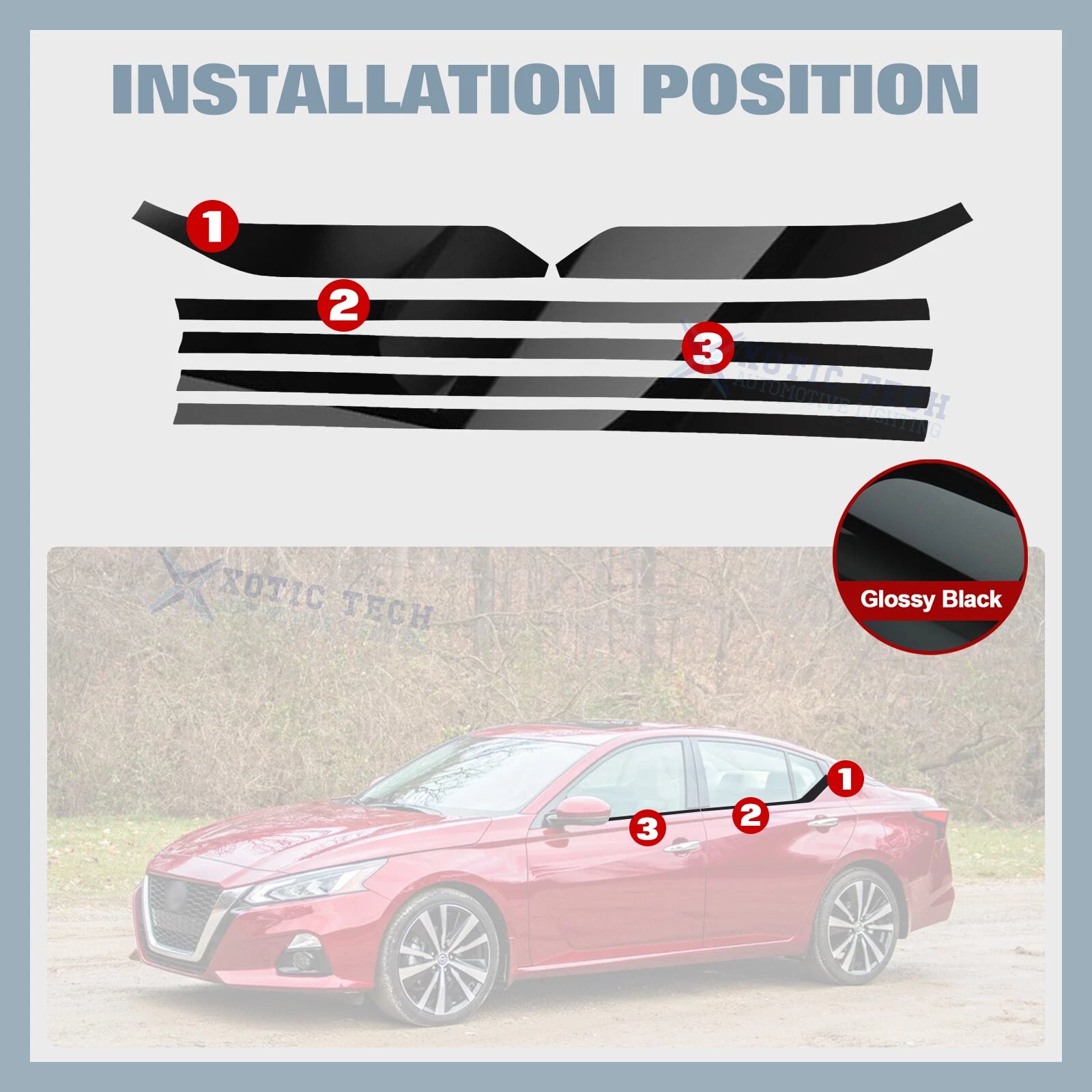 Blackout Window Cover Decal for Nissan Altima (2019-2025)