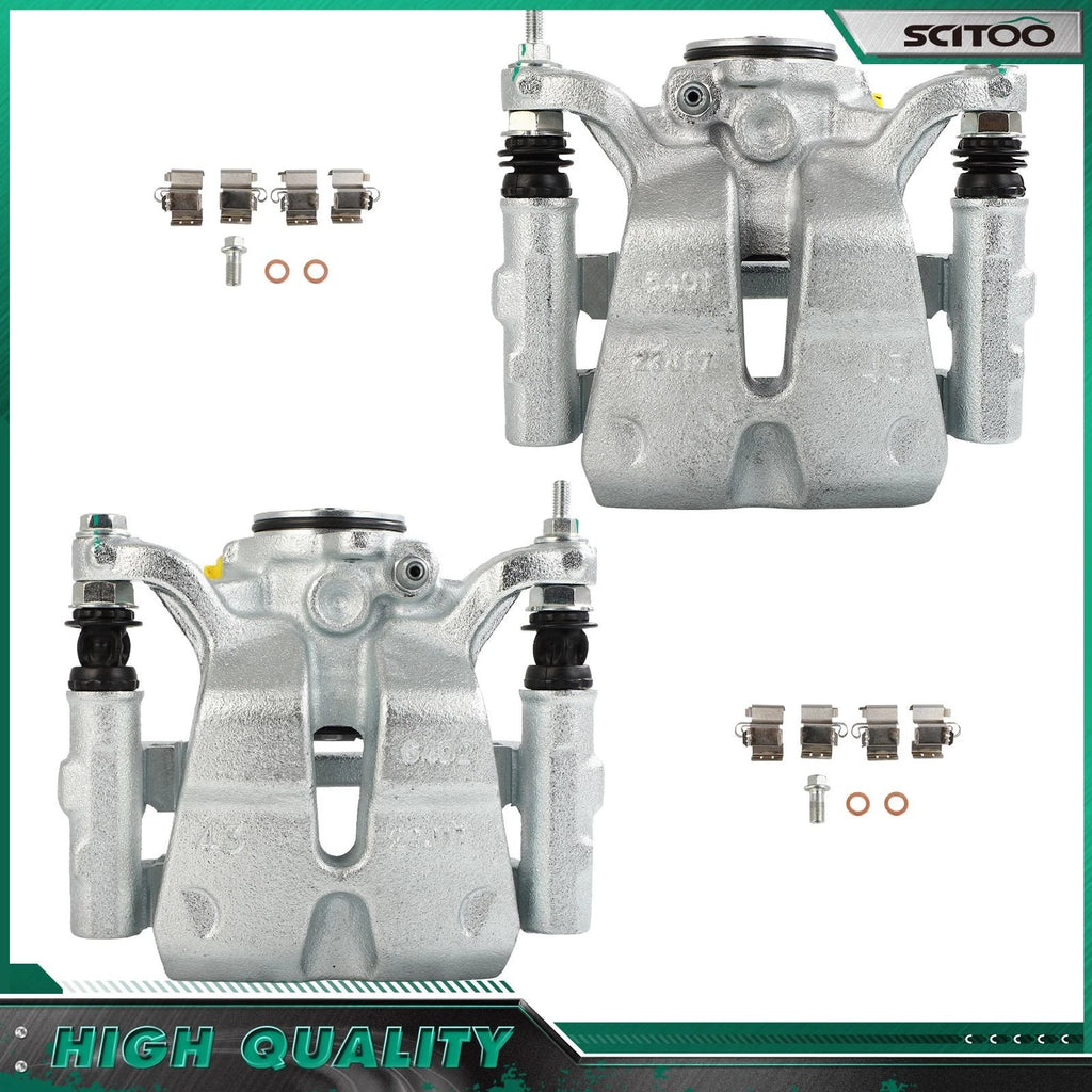 Rear Pair Brake Calipers w/ Bracket for Jeep Cherokee (2014–2021)
