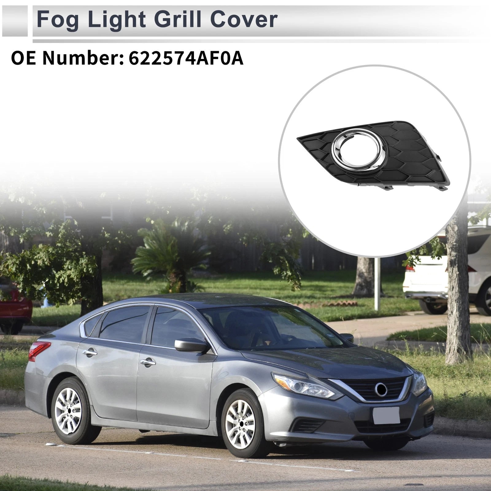 1 Pc Fog Light Grill for Nissan Sentra (2016–2019) No. 622574AF0A