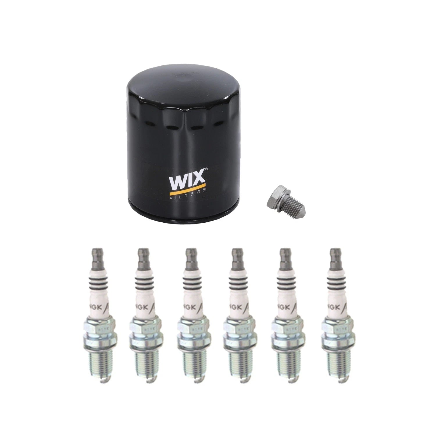 Wix Engine Oil Filter & NGK 6 Iridium IX Spark Plugs for A4 Quattro, Passat