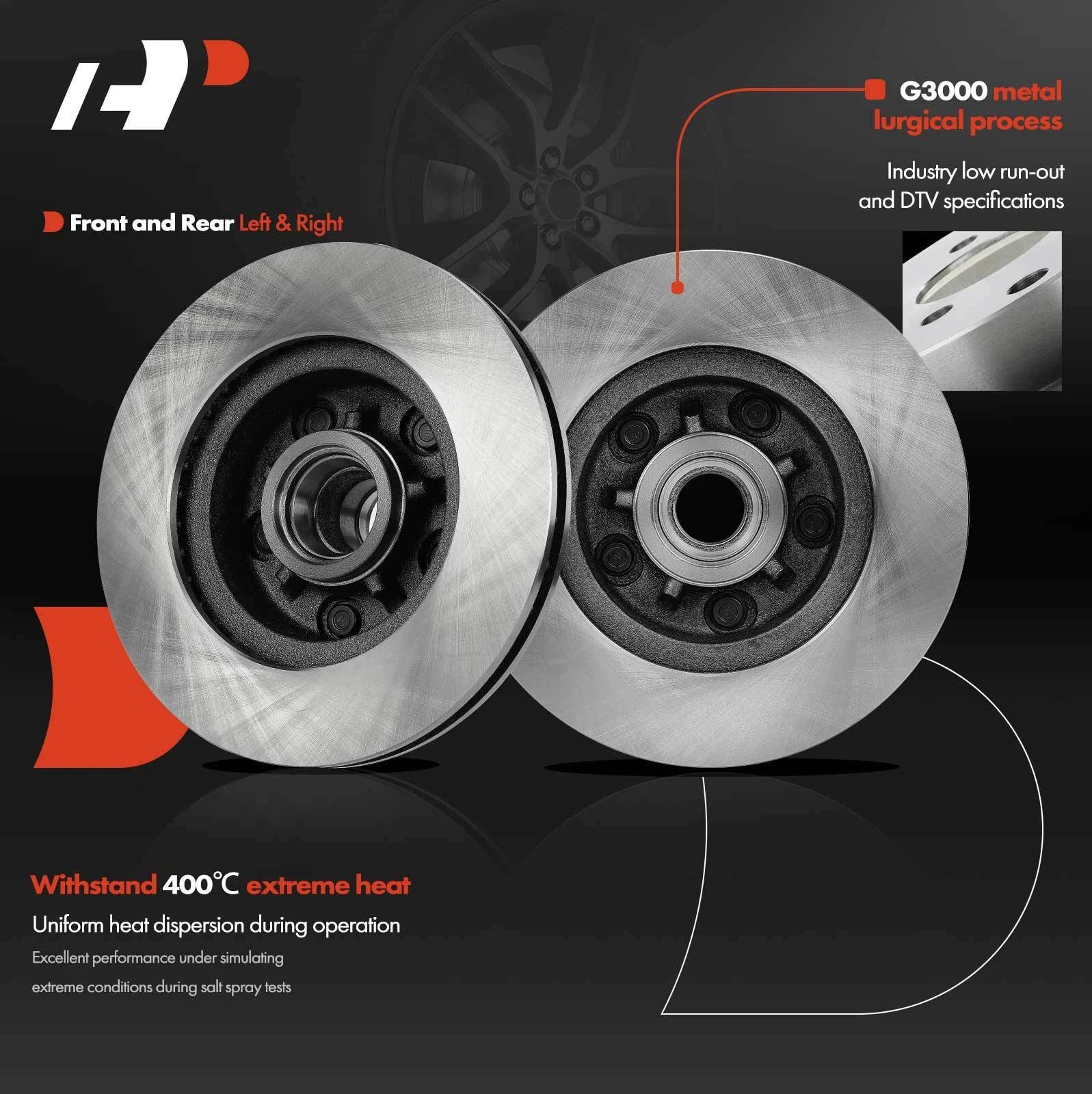 Front Disc Brake Rotors for Chevy Impala Camaro Caprice (1979–1985)