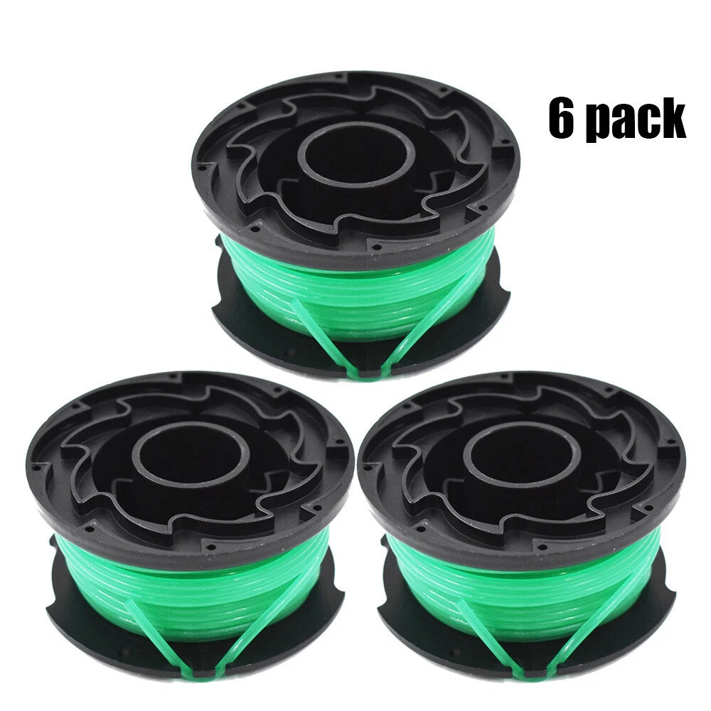 6 Pack Trimmer Spool Line Replacement for Black & Decker GH3000 (SF-080)