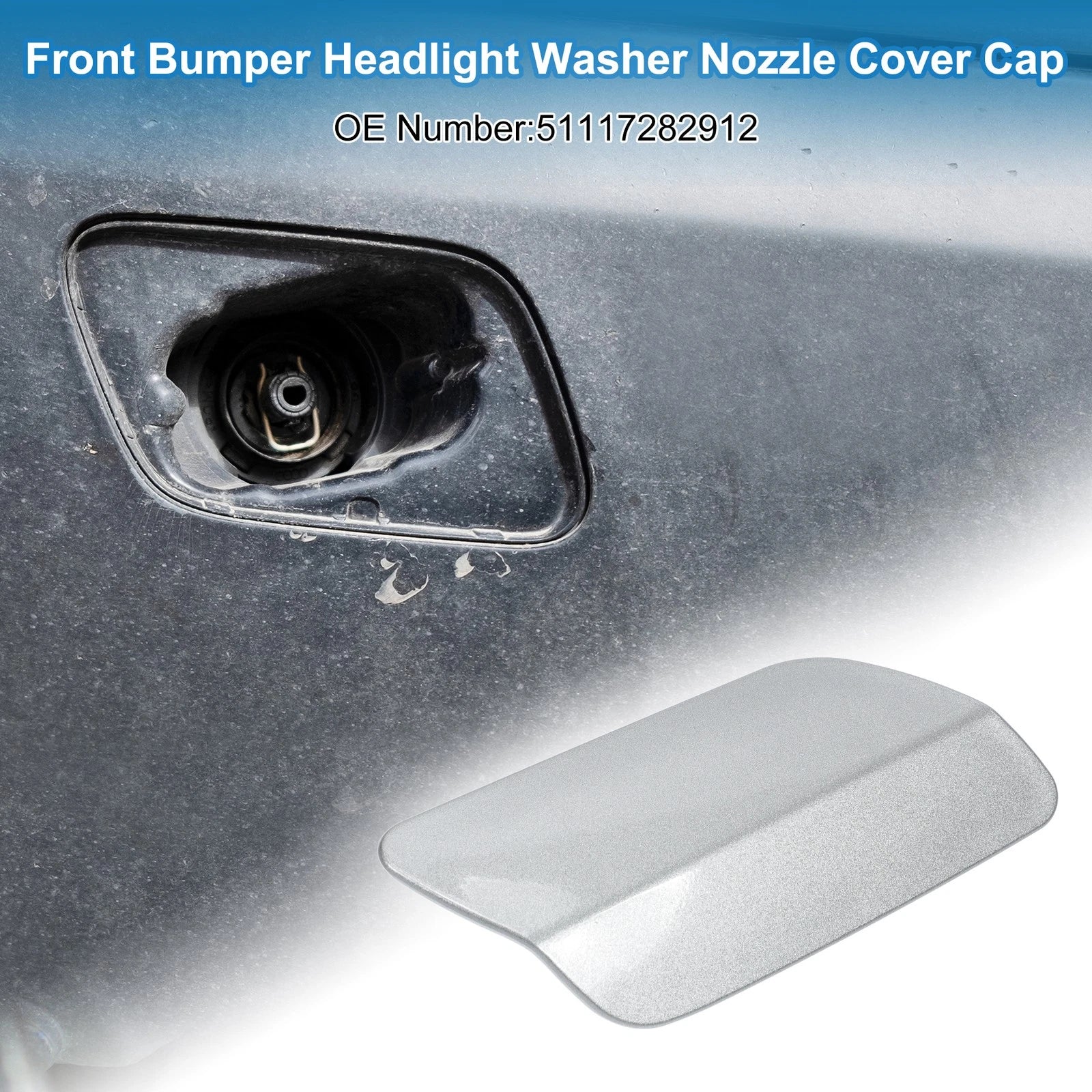 Front Right Headlight Washer Nozzle Cover for BMW 640i (2012–2015)