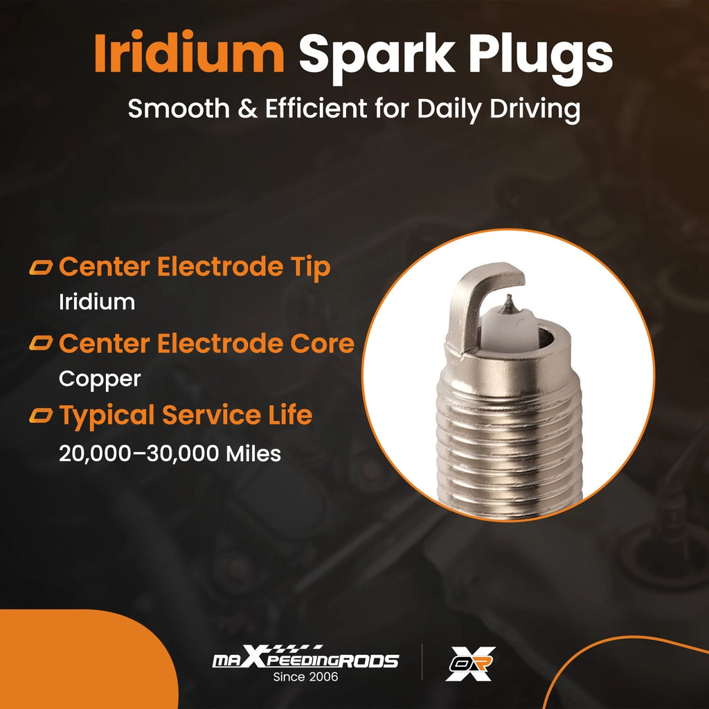 Set of 4 Iridium Spark Plugs for Honda Civic 2.4L (2012–2015)
