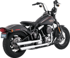 Vance & Hines 3" Twin Slash Slip-On Mufflers - Chrome 16842 for Harley Davidson