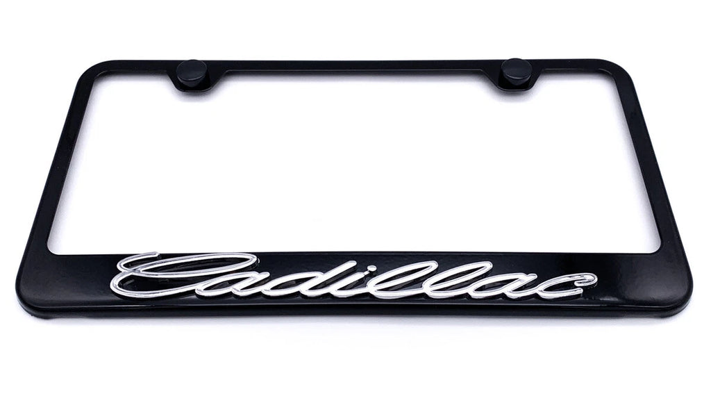 License Plate Frame Black Stainless OEM Replacement for Cadillac (2000–2025)