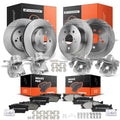Front and Rear Brake Rotors, Pads, and Calipers for Toyota (2010-2020)