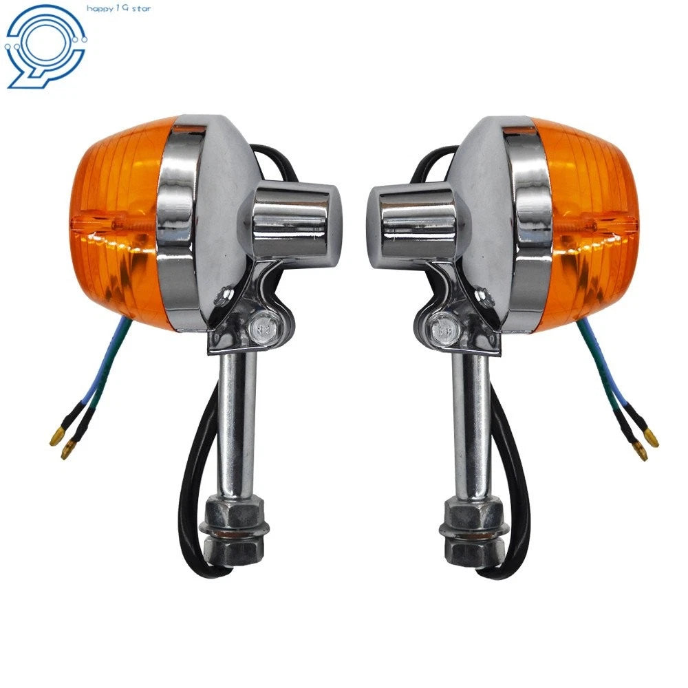 Pair Turn Signal Lights for Honda CT70 CT90 XL100 CB350 CM400 CB450 (1969–1982)