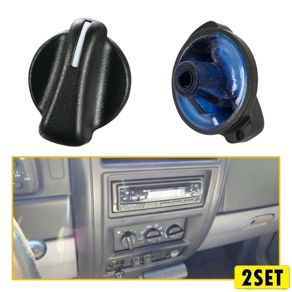 Set of 2 Fan Control Knobs for Jeep Wrangler TJ (1999–2006) 5011218AA