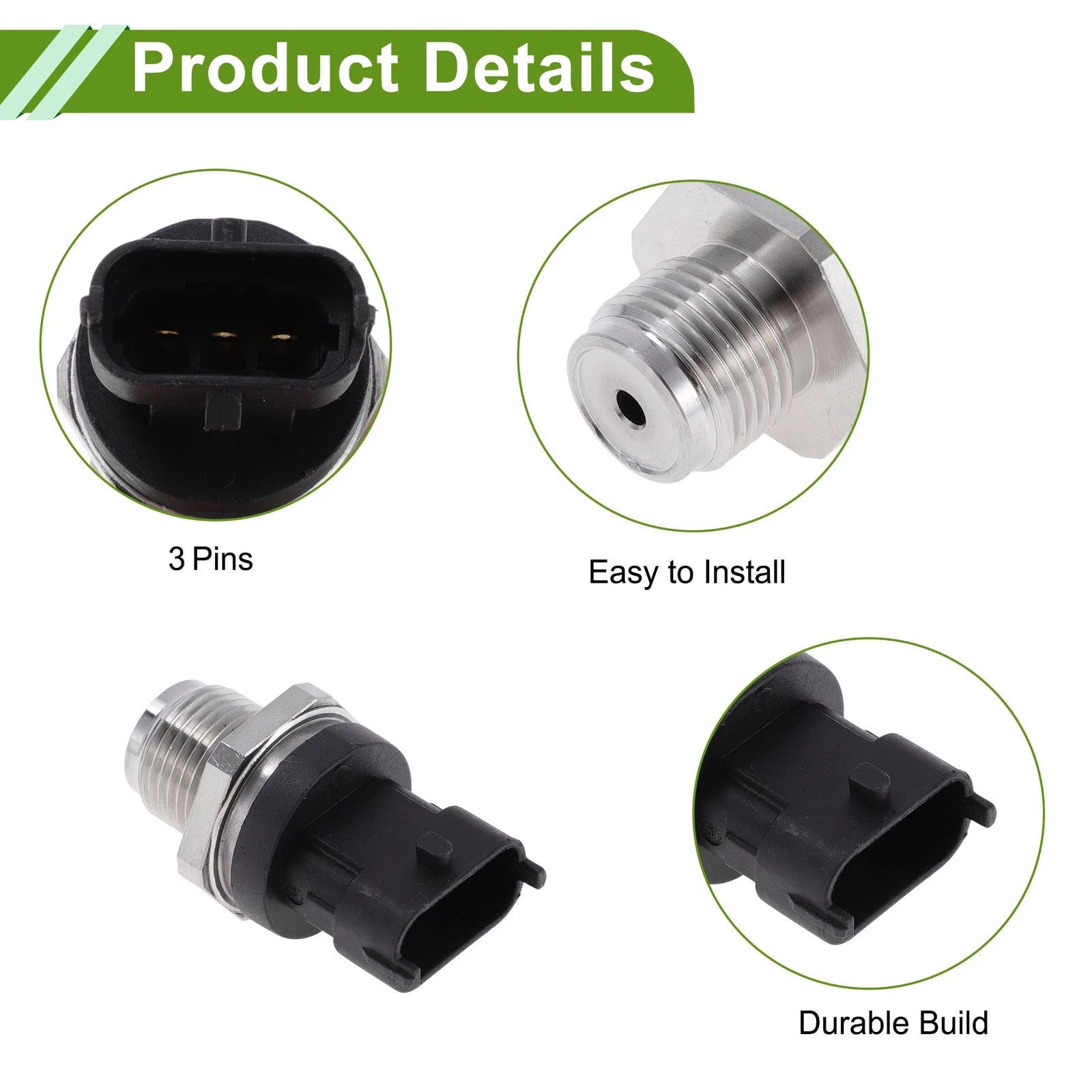 Fuel Injection Pressure Sensor No.0281006064 for Ford F250 F350 F450 F550 (1999–2016)