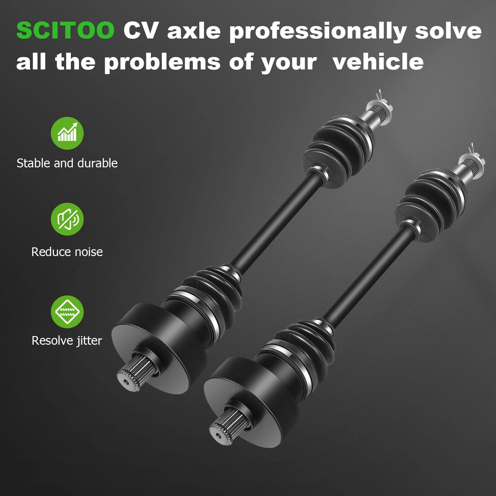 Set of 2 CV Axles for Arctic Cat 400 (2005–2010, 2014)