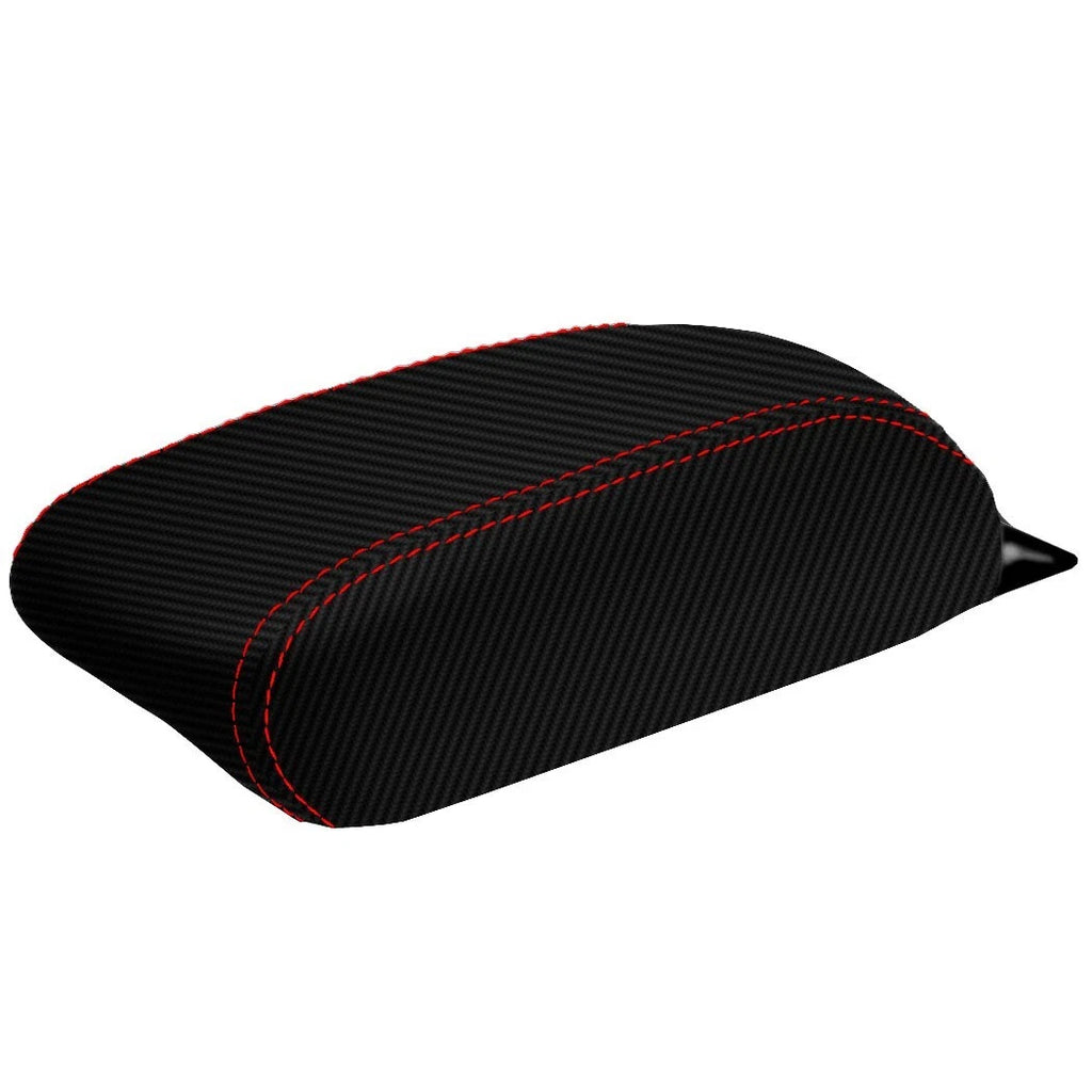 Console Lid Armrest Cover for Jeep Renegade (2015–2020) Red Stitch