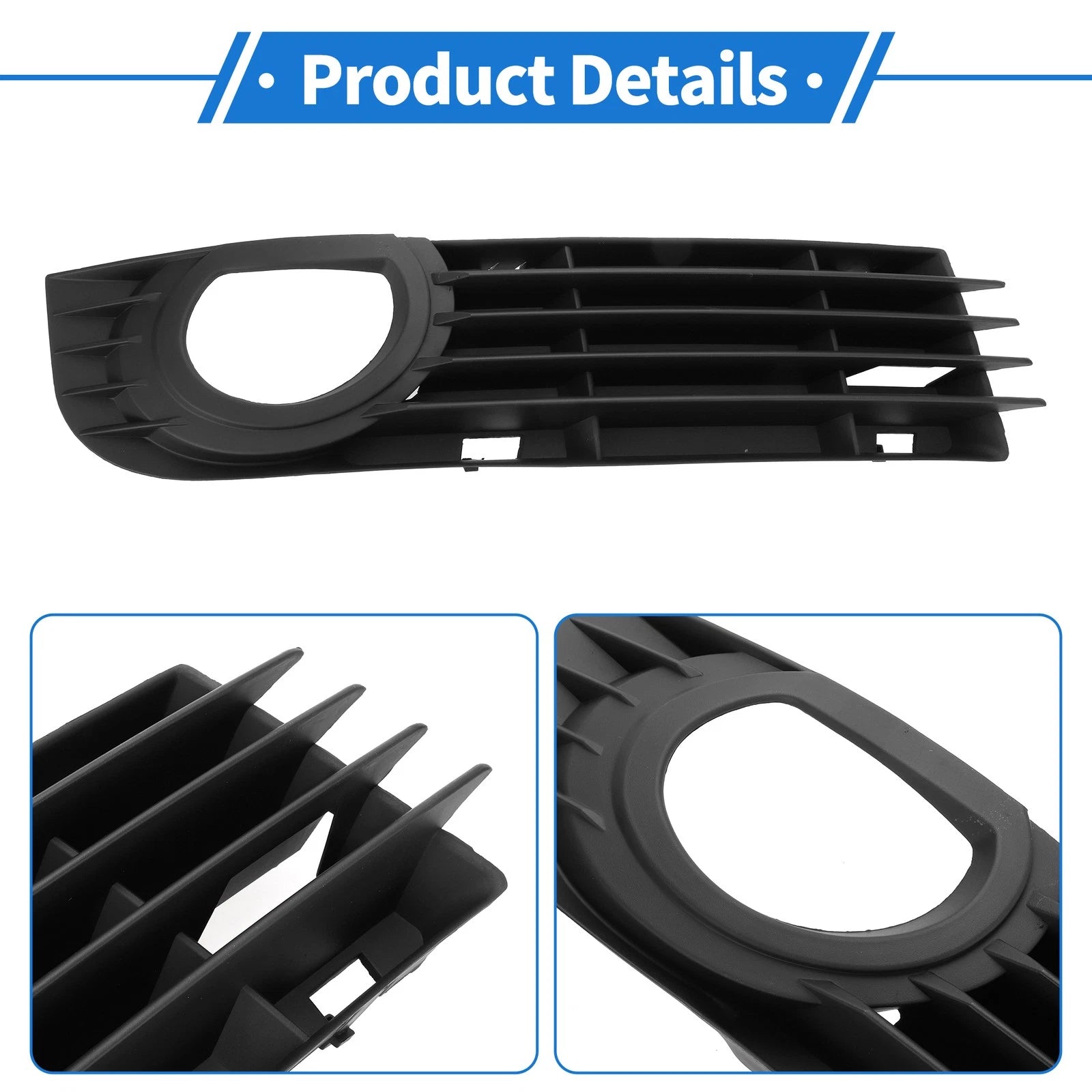 1pc Fog Light Grill for Audi A8 D3 (2005–2007) No. 4E0807682AD ABS