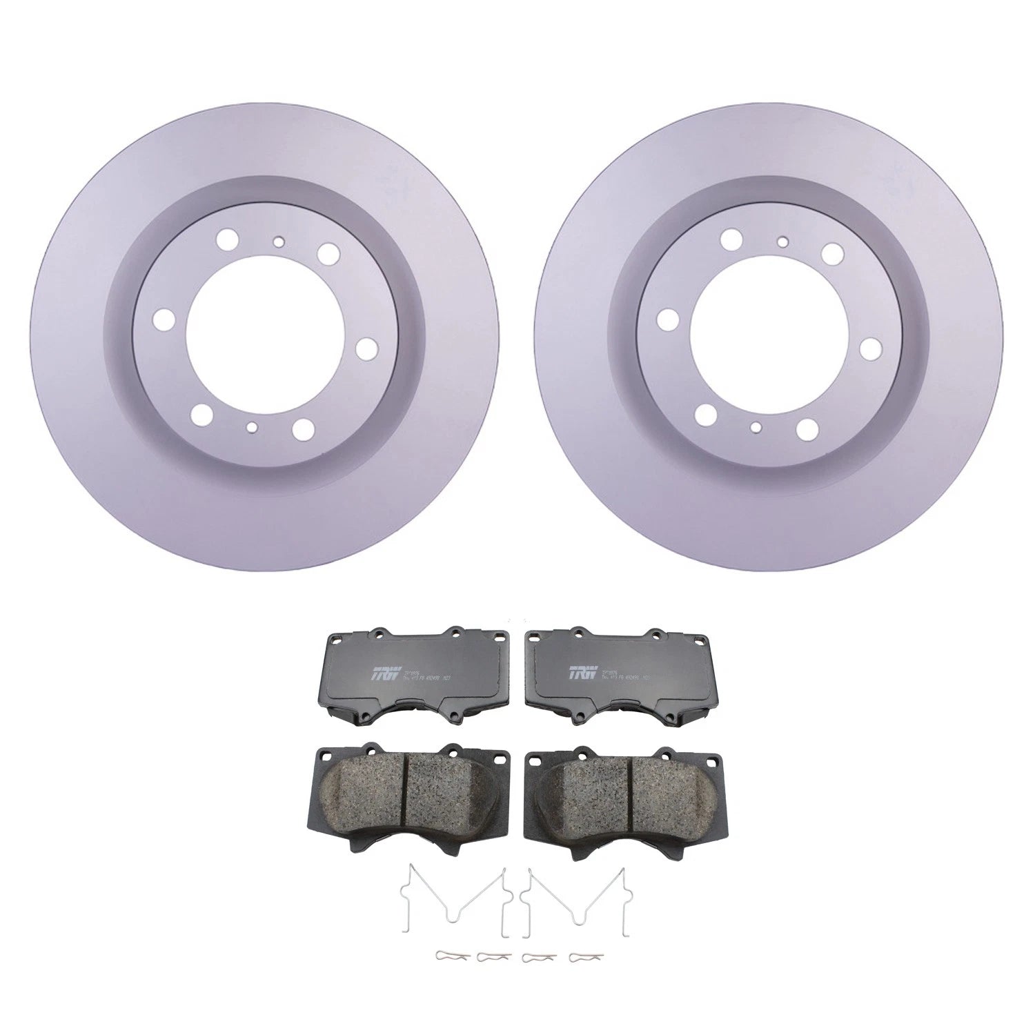 Hella Front Vented Rotors & TRW Pro Ceramic Disc Brake Pads Kit for 4Runner (GX60)
