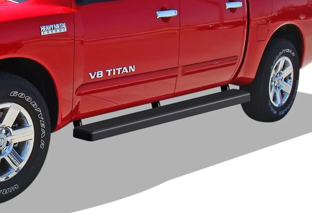 5-Inch Matte Black Running Boards for Nissan Titan Crew Cab (2004–2024)