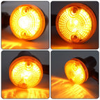 Set of 4 Universal Motorcycle Turn Signal Lights Amber Indicator