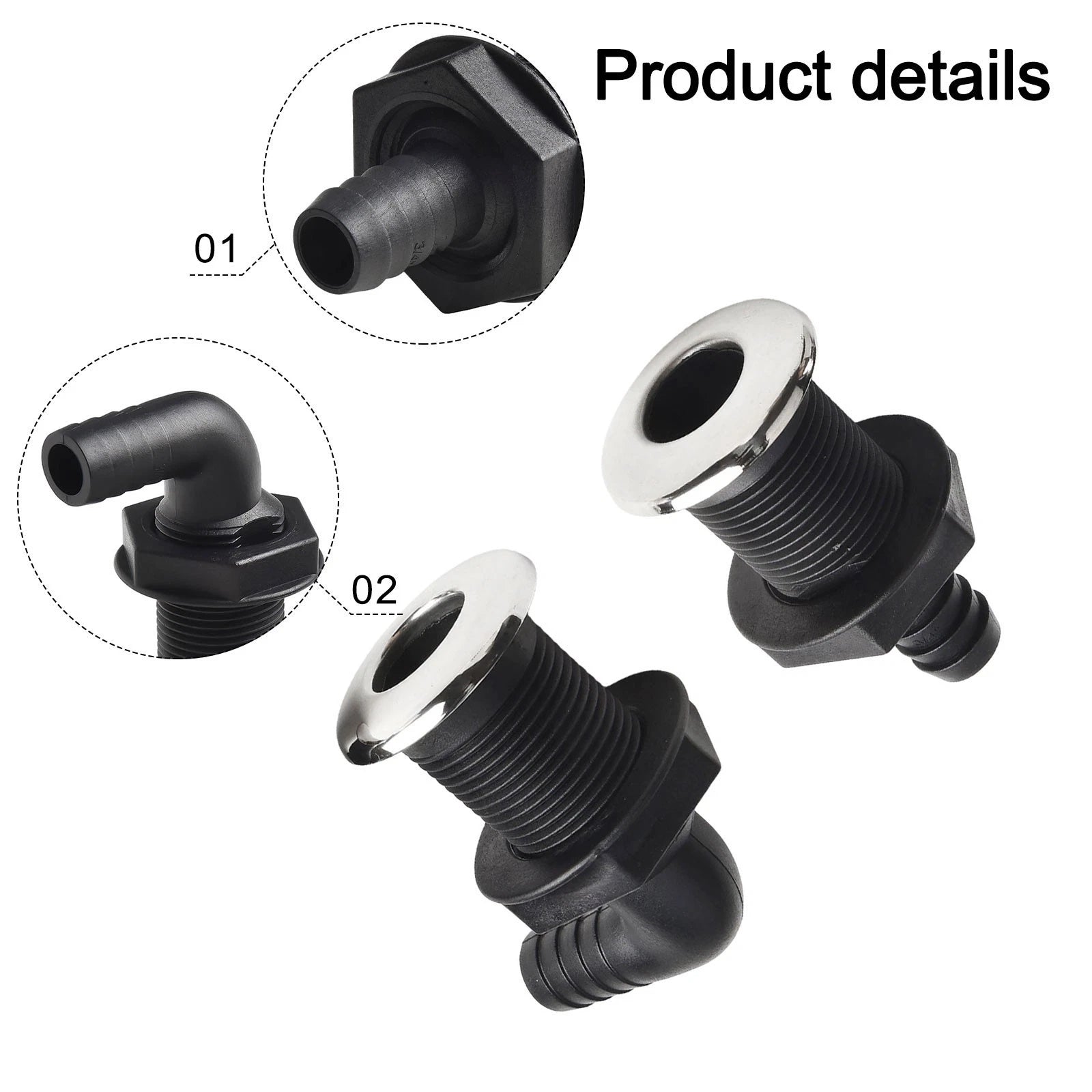 Nylon Scupper Connector for Yacht Drainage Systems