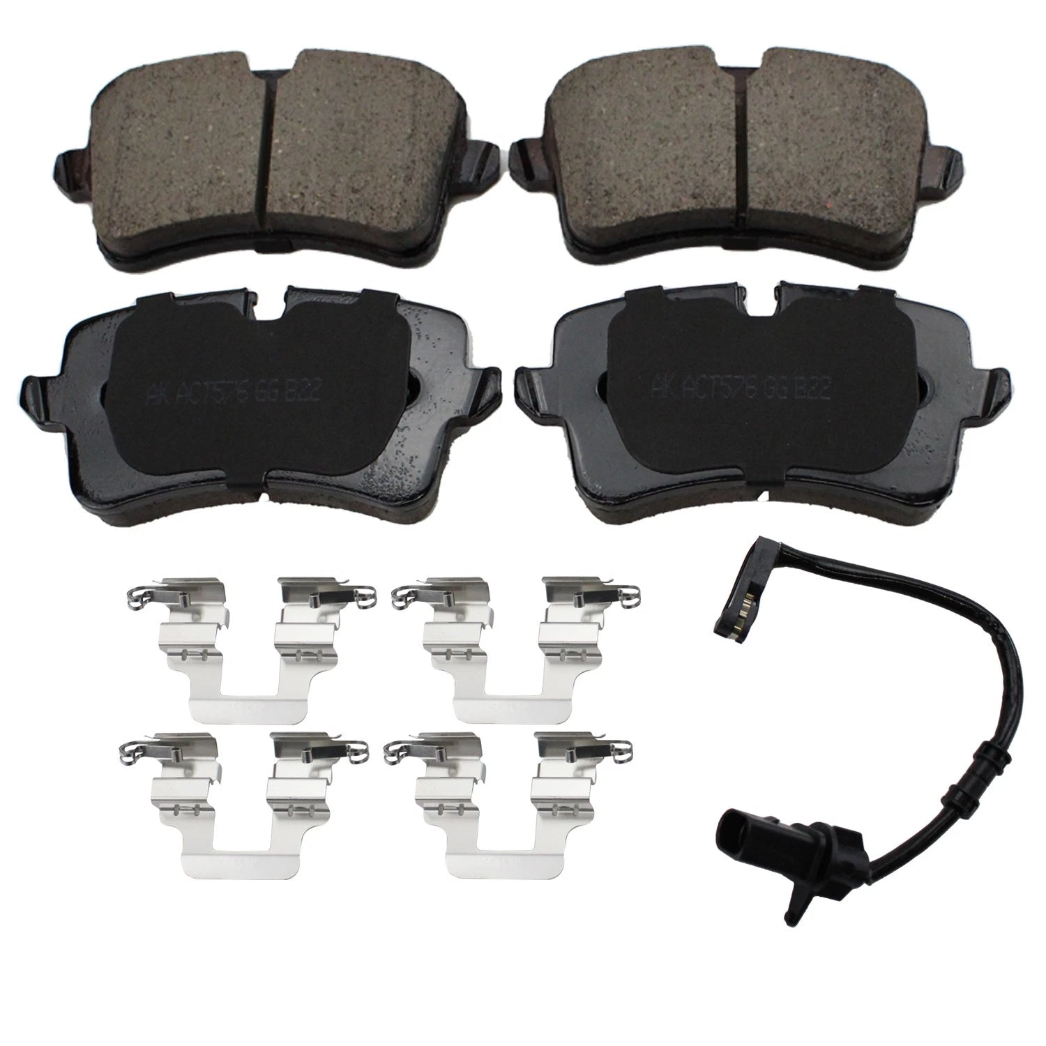 DuraGo Rear Rotors & Akebono EURO Ceramic Brake Pads Kit for Audi A6 Quattro