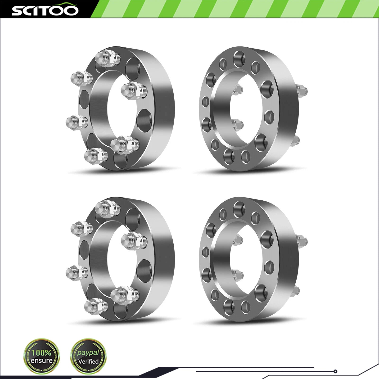 Set of 4 Wheel Spacers 6x5.5 1.5" 14x1.5 for Silverado Sierra 1500 Escalade (2007–2023)