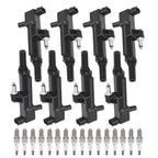 Set of 8 Ignition Coils & 16 Iridium Spark Plugs for Dodge Ram 1500 Dakota Durango UF601