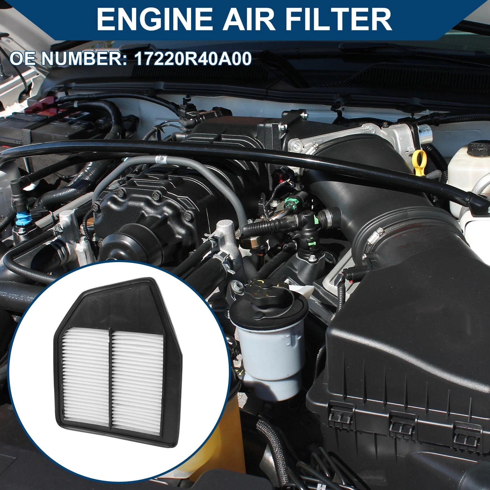 Engine Air Filter No. 17220R40A00 for Honda Crosstour 2.4L (2012–2015)