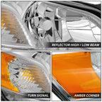 Chrome Amber Headlight Assembly for Nissan NV200 (2013–2021)
