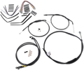Complete Black Vinyl Handlebar Cable/Line Kit for Ape Hangers (14")