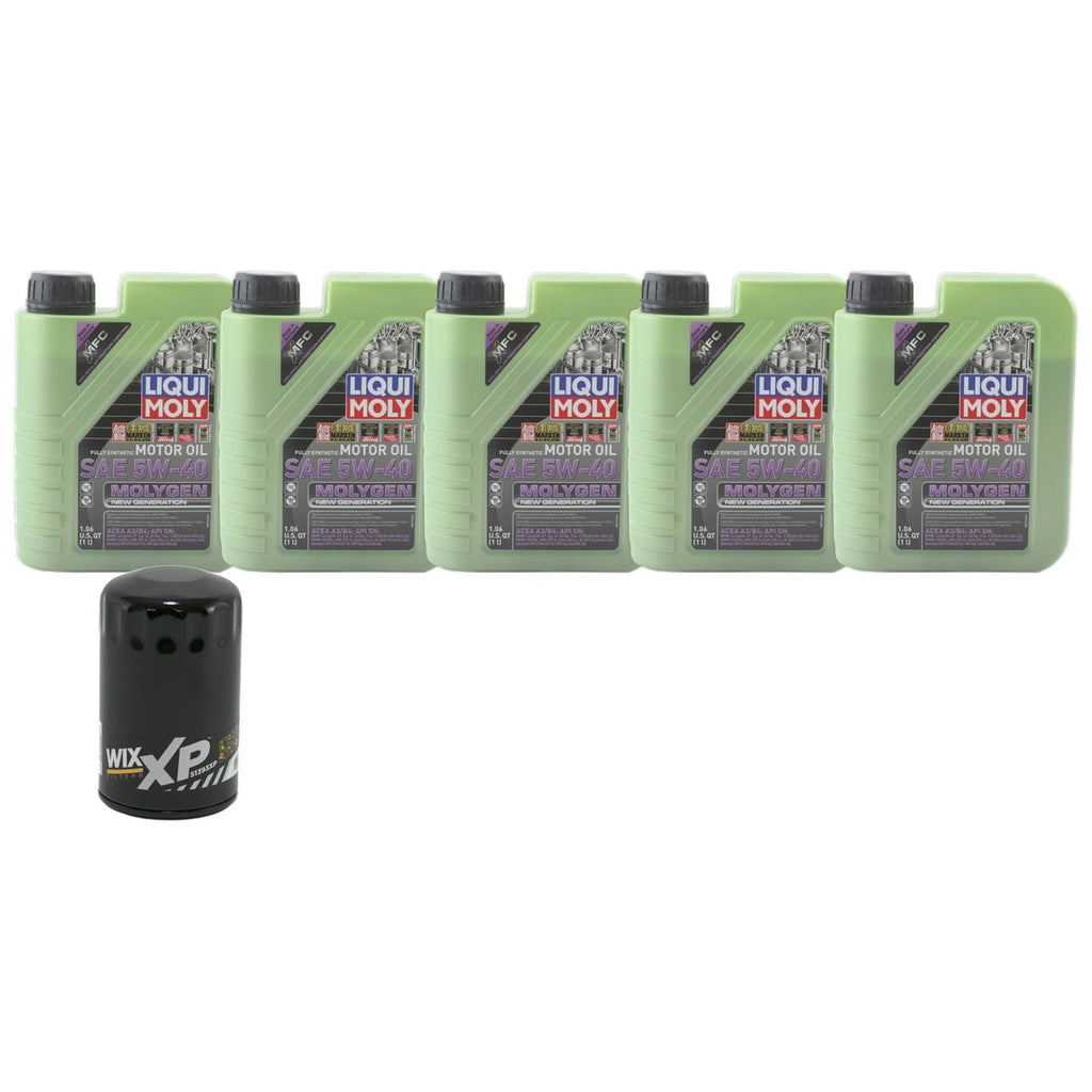 5L Liqui Moly Molygen 5W40 Engine Oil Change Kit for Golf Jetta TT (2010–2023)