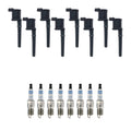 Set of 8 Ignition Coils & Spark Plugs for Mustang V8 (Hitachi, Bosch)