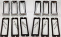 Tail Light Bezels Chrome w Black Insert for 1967–1968 Ford Mustang
