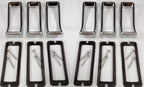 Tail Light Bezels Chrome w Black Insert for 1967–1968 Ford Mustang