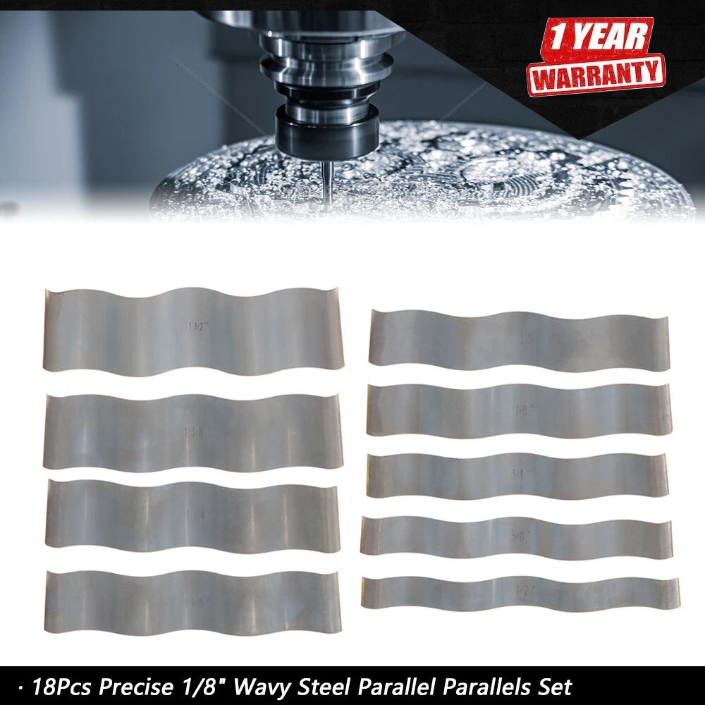 Set of 2 Wavy Parallel Hardened Stainless Steel for Automotive Applications