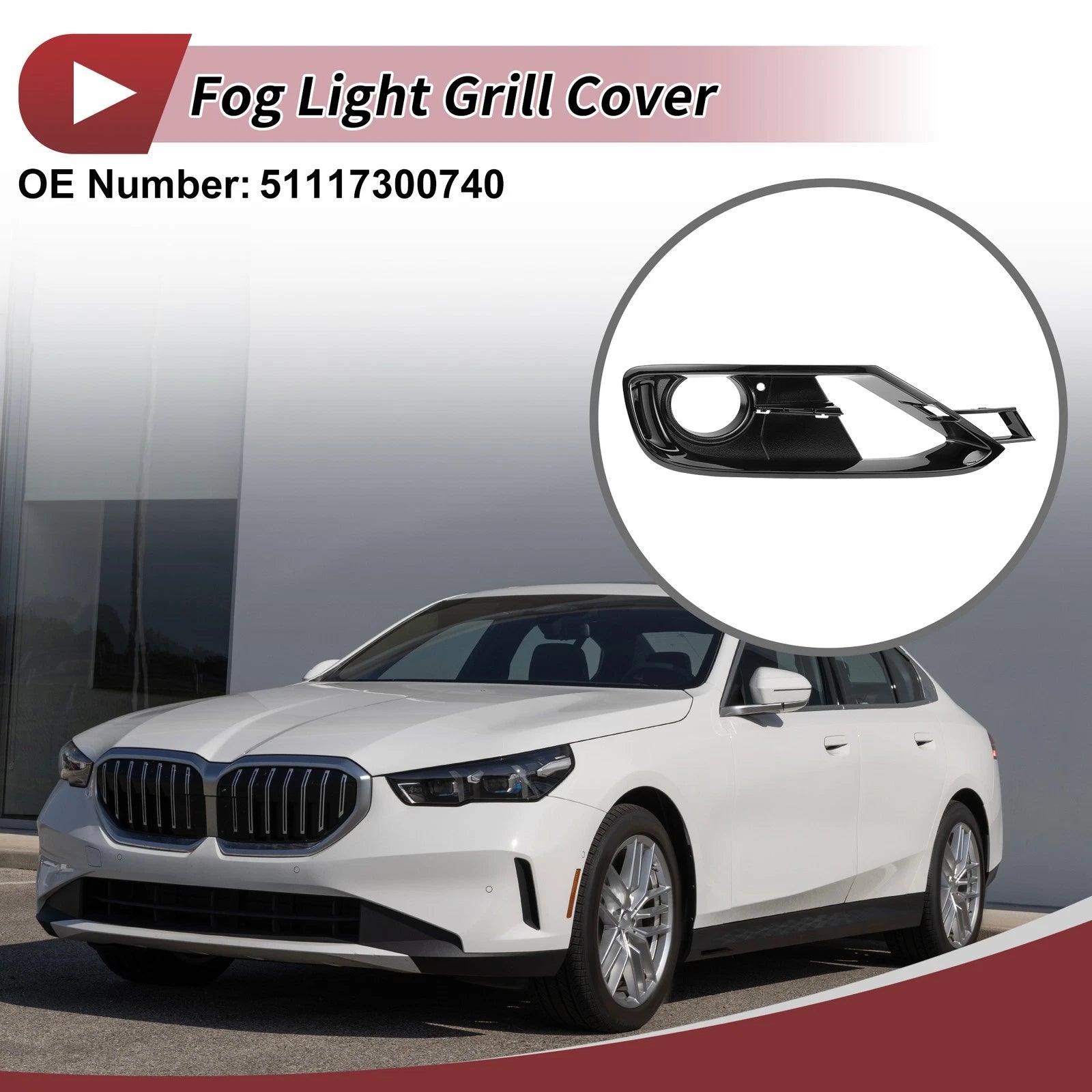 1 Pc Fog Light Grill for BMW 3 Series (2012–2017) No. 51117300740
